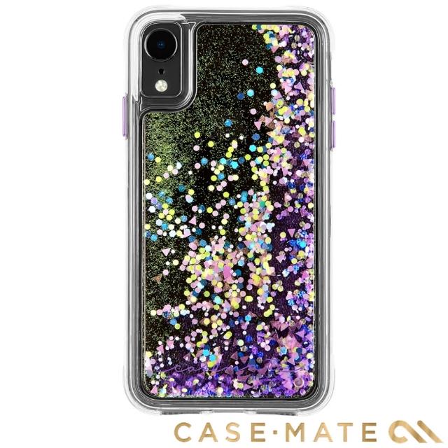 【美國 CASE-MATE】iPhone XR Waterfall(亮粉瀑布防摔手機保護殼 - 螢光紫)