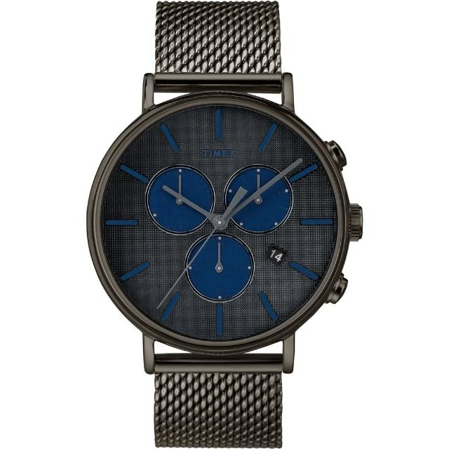 【TIMEX】天美時 Fairfield Chrono系列 時尚三眼計時手錶(深灰 TXTW2R98000)