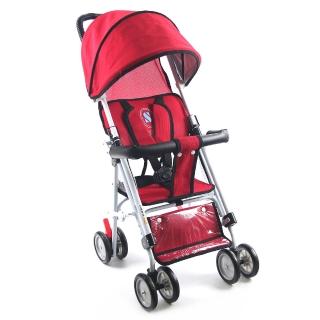 【S-Baby】最新一代抗UV五點式安全帶輕便型推車-可變座椅(紅)