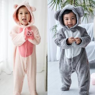 【Baby童衣】立體動物裝造型包腳連身衣+兜帽 82035(共2色)