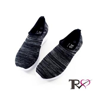 【TRS】韓國TRS-懶人鞋-襪套鞋-舒適 輕盈 襪套 懶人 運動休閒鞋-黑白(7100-0060)