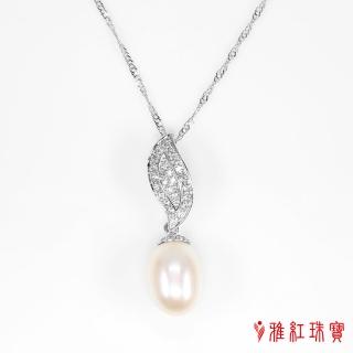 【寶石方塊】天然珍珠項鍊-步步蓮花-925銀飾