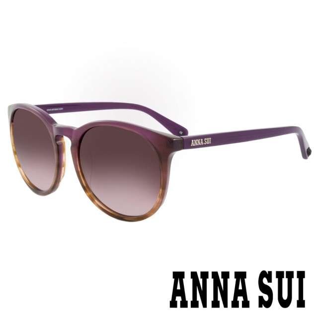 【ANNA SUI 安娜蘇】香氛花園雙色紋路款太陽眼鏡//model推薦(漸層紫 -AS822M700)