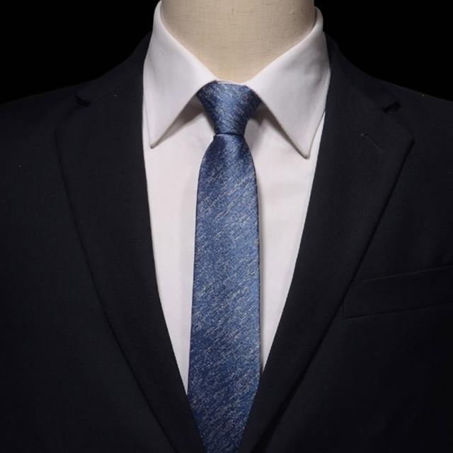 【拉福】領帶窄版領帶6cm領帶拉鍊領帶(星空)