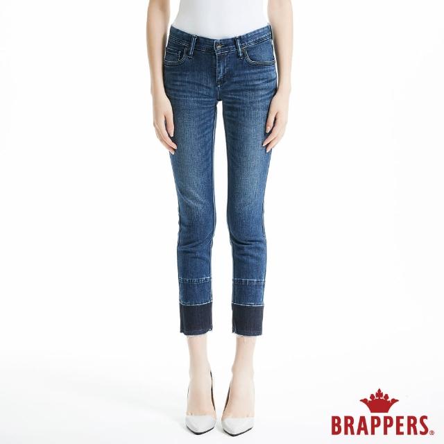 【BRAPPERS】女款 新美腳 Royal 系列-彈性漸層褲口直筒褲(深藍)
