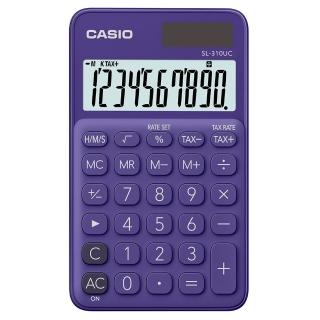 【CASIO 卡西歐】10位元甜美馬卡龍口袋型計算機-葡萄紫(SL-310UC-PL)
