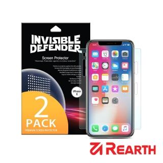 【Rearth】Ringke Apple iPhone Xs/X 滿版高透光螢幕保護貼(兩片裝)