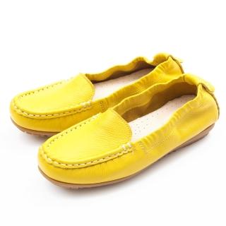 【G.Ms.】MIT極好穿再進化-軟Q牛皮莫卡辛休閒鞋(黃色)