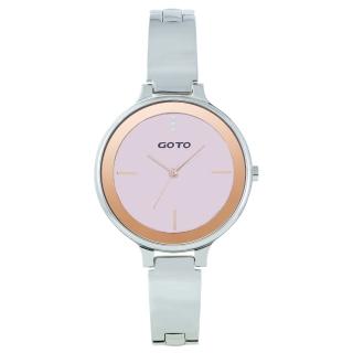【GOTO】奢華簡約070系列時尚手錶-粉(GS0070B-2S-841)