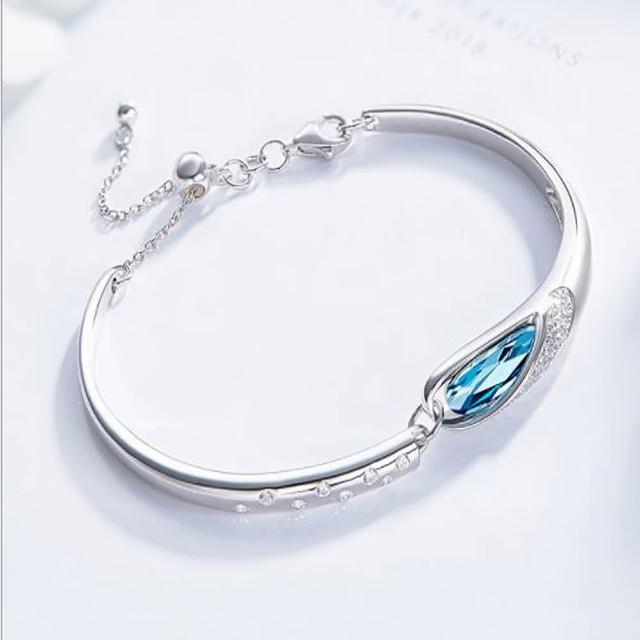 【Angel】優雅女神奧地利水晶手環(湖水藍)