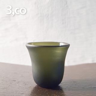 【3,co】手工彩色玻璃杯-綠(小)