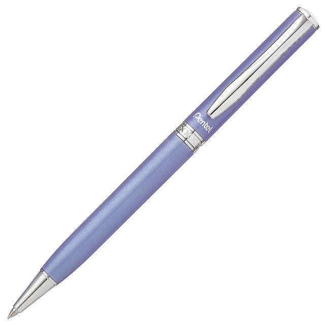 【PENTEL】飛龍 B811V 高級不鏽鋼原子筆(紫軸)