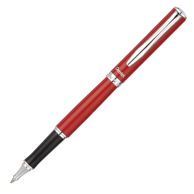 【PENTEL】飛龍 K611B 高級不鏽鋼鋼珠筆(紅軸)