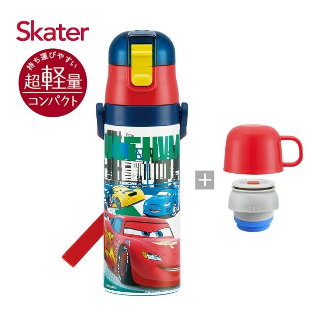【Skater】不鏽鋼直飲保溫水壺-迪士尼麥昆McQueen(附杯蓋組)