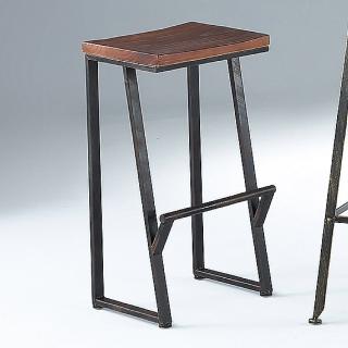 【AS雅司設計】瑪莎工業風鐵腳吧台椅-38x30x70.5cm