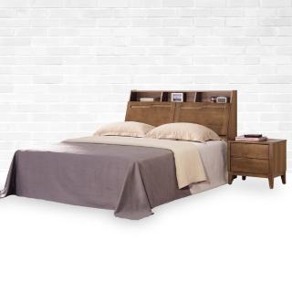 【時尚屋】(NM29)艾丹淺胡桃床箱型5尺加大雙人床-不含床頭櫃-床墊(免運費 免組裝 臥室系列)