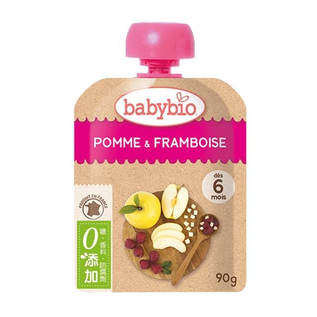 【法國BABYBIO】生機蘋果覆盆莓纖果泥(90g)
