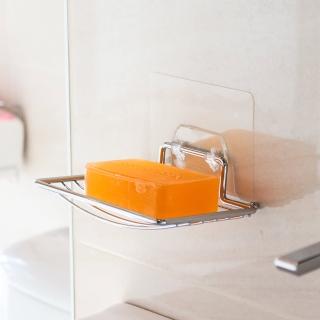 BS-620肥皂架 MIT台製無痕貼 SGS強力耐重 重複黏貼 廚房 菜瓜布架 浴廁 瀝水架 置物收納