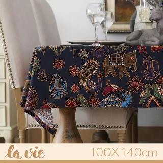 【La Vie】民族風大象棉麻桌布瑪雅個性桌布(100X140cm)