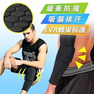 【Un-Sport高機能】EVA蜂巢防衝擊吸排護具套組（護膝+護臂）(籃球/路跑/自行車)