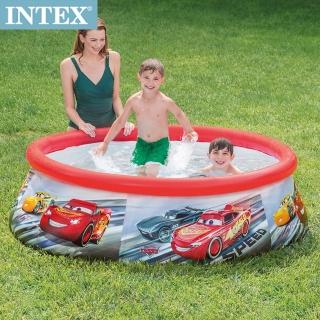【INTEX】CARS麥坤-簡易裝EASY SET游泳池183x51cm_880L_適用3歲+(28103)