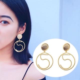 【梨花HaNA】韓國狂野性感5號繩索設計大圈耳飾耳環