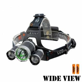 【WIDE VIEW】3T6遠射頭燈組(附電池+充電器NZL-RJ3K-2BC)