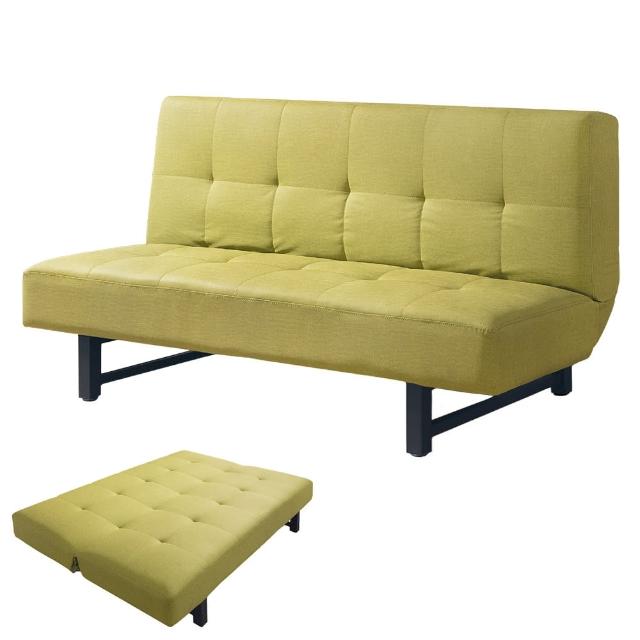 【BODEN】清新綠色皮革沙發床/三人椅/三人座