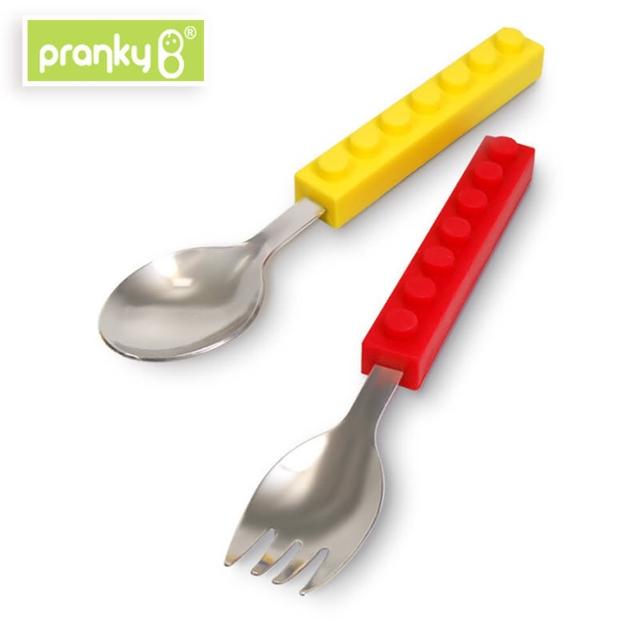 【Pranky B】積木造型湯匙叉子組