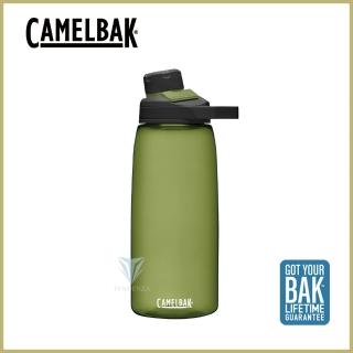 【CAMELBAK】1000ml 戶外運動水瓶 橄欖綠(RENEW/水壺/磁吸蓋)