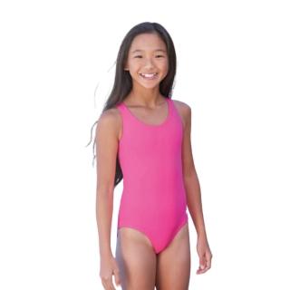 【Zoggs】少女素色連身運動競技泳衣(大童泳衣/女孩泳衣/比賽泳衣/訓練泳衣/女童泳裝/學生泳衣)