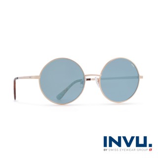 【INVU瑞士】來自瑞士濾藍光偏光獨角獸夢幻馬卡龍色系太陽眼鏡//特別款(夢幻藍 T1806D)
