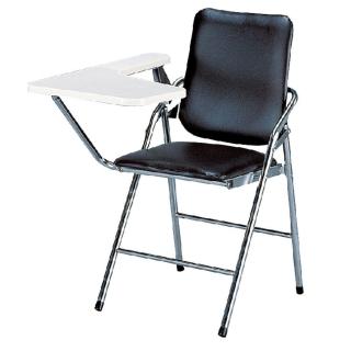【ONE 生活】列克黑皮學生椅(黑色補習椅附桌面)
