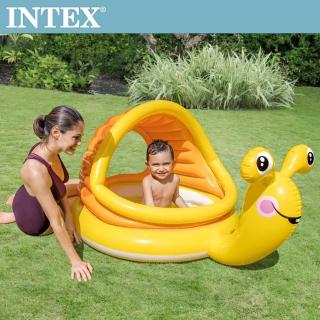 【INTEX】BABY小蝸遮陽幼兒戲水池145x102x74cm_53L 適用1-3歲(57124)