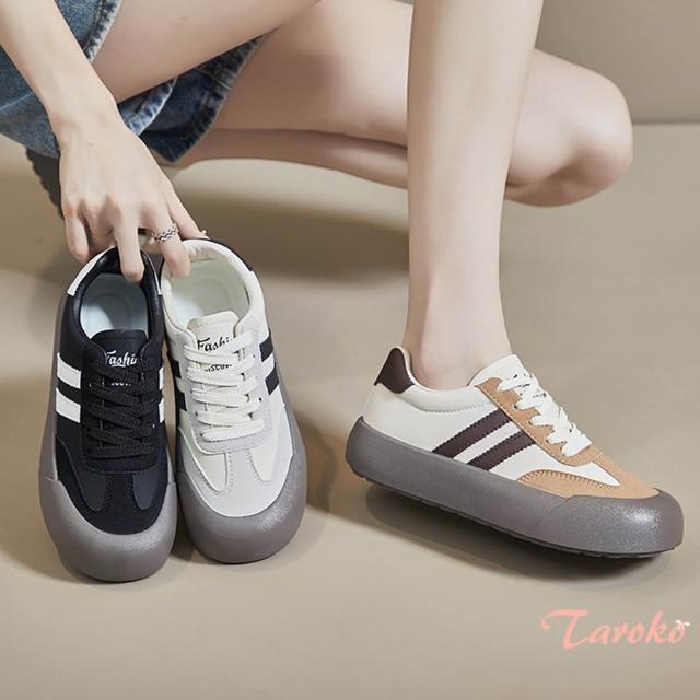 【Taroko】日系圓頭學院跑步運動休閒鞋(3色可選)