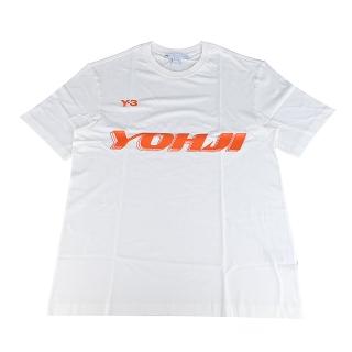 【Y-3 山本耀司】山本耀司LOGO純棉T恤(男款/白x橘)