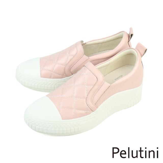 【Pelutini】菱格造型休閒懶人鞋 淺粉色(335003W-LPIN)