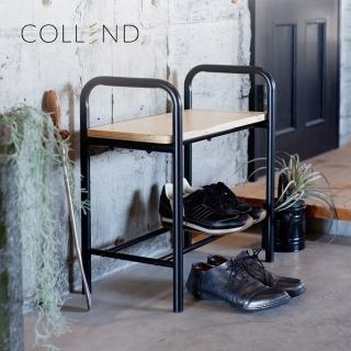 【日本COLLEND】IRON 鋼製玄關雙層收納鞋凳/置物架-DIY(鞋架/拖鞋架/穿鞋椅)