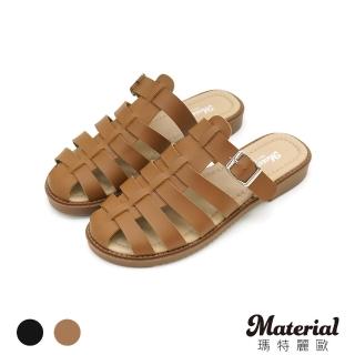【MATERIAL 瑪特麗歐】女鞋 拖鞋 MIT羅馬線條平底拖鞋 T5673(拖鞋)
