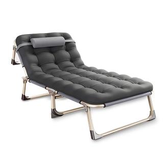 【HM旬木居家】透氣可調節多功能折疊躺椅(加厚珍珠墊/可折疊收納)