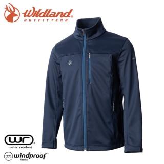 【Wildland 荒野】男 三層貼防風保暖功能外套《深藍》0A72908/夾克/運動外套/抗風透氣(悠遊山水)