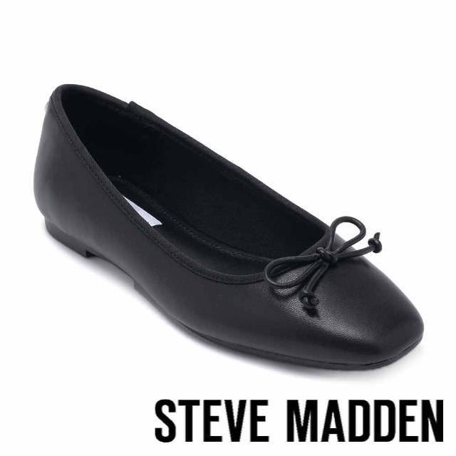 【STEVE MADDEN】GIZELLE 蝴蝶結平底娃娃鞋(黑色)
