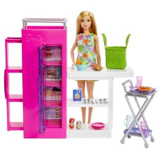 【Barbie 芭比】夢幻食物儲存櫃遊戲組合