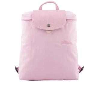 【LONGCHAMP】LE PLIAGE GREEN再生帆布折疊後背包(粉色)