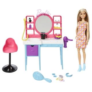 【Barbie 芭比】時尚沙龍玩頭髮遊戲組