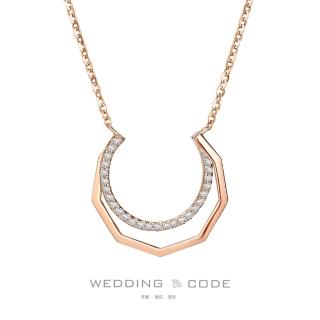 【WEDDING CODE】14K金 22分鑽石項鍊 3453玫(天然鑽石 618 禮物)