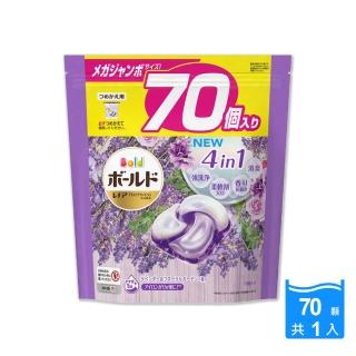 【日本P&G】4D炭酸機能4合1強洗淨2倍消臭柔軟芳香洗衣凝膠囊精球70顆/大袋(平輸品)