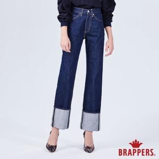 【BRAPPERS】女款 Boy friend系列-高腰直筒褲(藍)