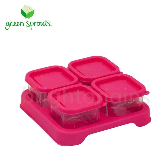 【Green Sprouts】副食品小分裝盒60ml(一組4入-玻璃-粉色)