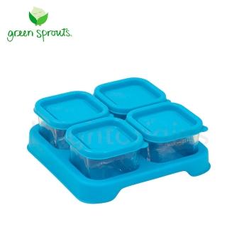 【Green Sprouts】副食品小分裝盒60ml(一組4入-玻璃-藍色)